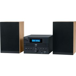Thomson THO3499550389999 Microcadena Bluetooth, Radio CD MP3 USB DAB, Madera y Negro