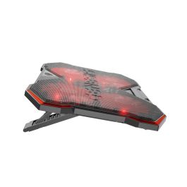 GENESIS Oxid 260 Base Refrigeradora para portátiles hasta 17.3" con 4 ventiladores, 8 Ángulos Ajustables, Gaming Negro/Rojo