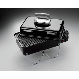 Weber Barbacoa de Gas Go-Anywhere de Acero Esmaltado Negro para 4 personas con encendido piezoeléctrico y quemador de acero inoxidable