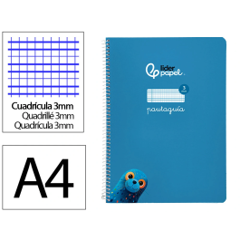 Liderpapel Cuaderno Espiral A4 Pautaguía Tapa Blanda 80 Hojas 75gr Cuadro Pautado 3mm Azul Precio: 11.79000042. SKU: B149FN9EVL