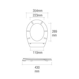 Tapa wc top blanca 1390 g con tornillos edm