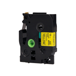 Q-connect TZE-631 Cinta Compatible Brother Etiquetadora, Amarillo-Negro, 12mm Ancho, 8m Largo
