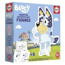 Educa Set Creativo 3D Bluey con 4 Personajes para Colorear, Montar y Jugar