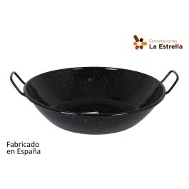 Paellera honda bordonada 45 cm - 12.2L Jaspeada, La Estrella (6 Unidades)