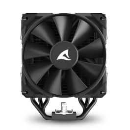Sharkoon A50 Refrigerador de CPU de Torre Única con Ventilador 120mm, 5 Tubos de Calor, TDP 230W, Negro. Compatible con Zócalos.