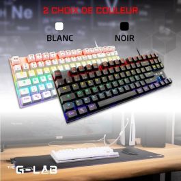 Teclado del jugador - The G -lab - Keyz -Mercury -B/FR - Mecánica - TKL - Negro