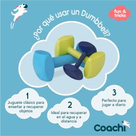 Coachi Mancuerna de Adiestramiento Mediana Lima Flotante y Resistente, Juguete Clásico para Recuperación de Objetos y Entrenamiento de Perros y Cachorros