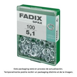 Caja m 100 unid. arandela presion 5,1mm fadix Precio: 2.98999954. SKU: S7913763