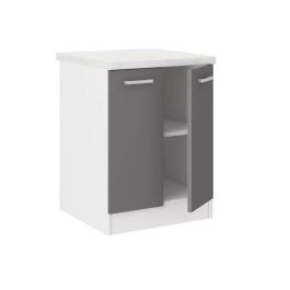 Ultra Gabinete de Cocina Base L 60 cm Gris con Encimera Incluida