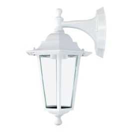Edm Aplique Zurich Aluminio y Cristal Blanco E27 60W Luz Hacia Abajo Aplique Exterior para Pared IP44 Precio: 21.49999995. SKU: S7915525
