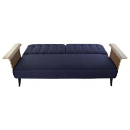 Sofa Cama Urban DKD Home Decor Azul Marron 87 x 81 x 203 cm Sofa Cama Urban DKD Home Decor Azul Marron 87 x 81 x 203 cm