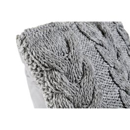 DKD Home Decor Cojin Gris Claro 10 x 45 x 45 cm (4 Unidades) Algodon Poliester