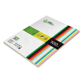 Liderpapel Papel Color A4 80gr Paquete 100 Hojas 10 Colores Surtidos