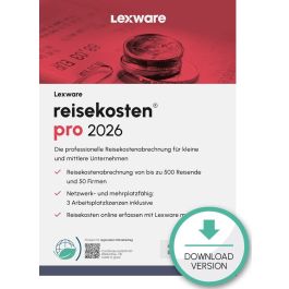 Lexware Reisekosten Pro 2026 - 1 Device, ABO - ESD-DownloadESD Precio: 613.49999953. SKU: B17S8NLRXN
