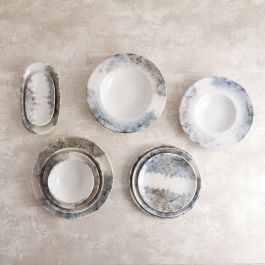 Plato para Pizza Bidasoa Polaris Hydrozero Beige Cerámica Ø 30 cm (6 Unidades)