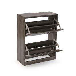 Versa Zapatero 2 Cajones Niall Oscuro 24x74.5x57 cm Versa Zapatero 2 Cajones Niall Oscuro 24x74.5x57 cm