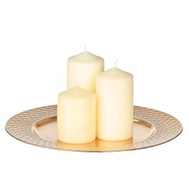Portavelas Rombos Dorado 33 cm Giftdecor - Oro, Plástico PP (24 Unidades) Portavelas Rombos Dorado 33 cm Giftdecor - Oro, Plástico PP (24 Unidades)
