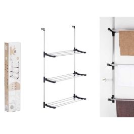 Tendedero de Puerta Plegable Kipit 3 Estantes 6.5 Metros, 7x61.5x12.5 cm (12 Unidades)