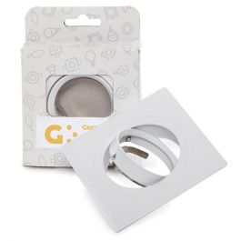 Aro Foco Downlight Empotrable Basculante Cuadrado de Aluminio Blanco 83x83mm para Lámparas GU10/GX5.3 Precio: 2.50000036. SKU: B1HJFM6QBY