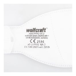 Wolfcraft 4945000 Pack 2 Mascaras Proteccion Respiratoria FFP2 NR D Normativa EN 149:2001+A1:2009