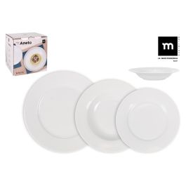 Vajilla Redonda 18 Piezas Blanco Aneto - La Mediterranea (2 Unidades) Precio: 41.7899999. SKU: B16AY42DSC