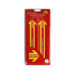 Momo MOMLSHPE4CR Set 2 Almohadillas Cinturón Coche Rojo Mate