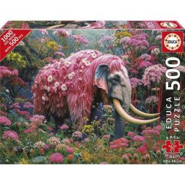 EDUCA EDU1747456955651 Puzzle Elefante Florido 500 piezas, Temática Animal, para niños a partir de 10 años Precio: 26.79000016. SKU: B1K9D3XMM5