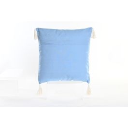 DKD Home Decor Cojin Azul Blanco 40 x 40 x 15 cm