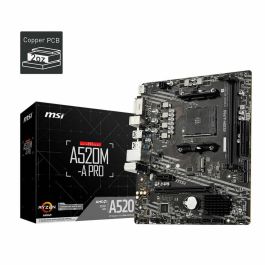 MSI A520M-A PRO Placa Base AMD A520 Zócalo AM4 micro ATX Compatible con AMD Ryzen 3000 y 4000 Series Precio: 60.5. SKU: S5605177
