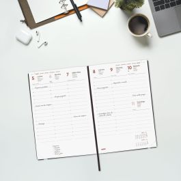 FINOCAM 621122026 Agenda 2026 Dynamic Mara Y10 140x204mm Semana Vista Vertical Verde con Goma Elástica y Esquinas Microperforadas