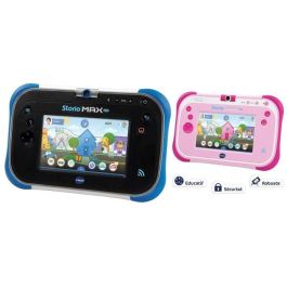 VTECH Storio Max 2.0 Blue Console - Tableta Educativa Infantil de 5 Pulgadas para Niños de 3 a 11 Años
