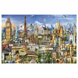 EDUCA EDU1748018663737 Puzzle Símbolos de la Europa en Miniatura 1000 piezas, 62,5 x 30 cm, para +12 años