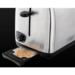 Russell Hobbs 24080-56 Tostador de Acero Inoxidable con Ranuras Anchas, Regulador de Tueste y Función para Pan Congelado