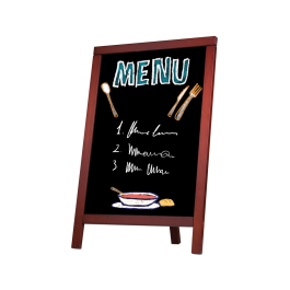 Liderpapel Pizarra Negra Caballete Madera 55x85cm para Rotulador Tiza