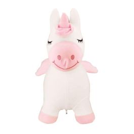 Lexibook Unicornio Inflable de Salto Peluche Juguete Infantil, Funda Removible, Estable con Bomba Incluida 50x45cm