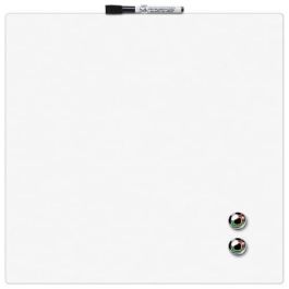 Nobo Pizarra Magnética Blanca 360x360mm con Rotulador e Imanes, 1903802