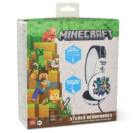 Minecraft Auriculares Gaming para Niños y Adultos, Diadema Ajustable, Conector Jack 3.5mm Universal, Compatible con Consolas y Tablets