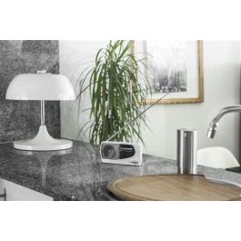 Elbe RF-52-SOB Radio Portátil Blanca AM/FM con Altavoz Integrado para Sobremesa, Fácil Uso y Diseño Elegante