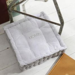 Cojín de suelo - HOY - CHARME - Slub x Chambray x Bordado Capucine - 40 x 40 x 10 cm Cojín de suelo - HOY - CHARME - Slub x Chambray x Bordado Capucine - 40 x 40 x 10 cm