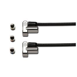 Kensington Candado con cable universal 3 en 1 Twin Head para portátil, acero al carbón, con 2 llaves