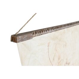 DKD Home Decor Lienzo Oriental de Papel y Abeto Azul Beige con Garza 180 x 138 cm (2 Unidades)