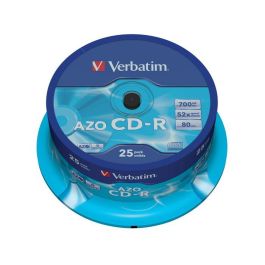 Verbatim CD-R Azo 700MB 52X Crystal Surface 25 Pack Spindle Precio: 11.88999966. SKU: B1B86P2SMC