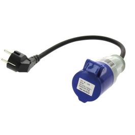 Adaptador CEE 17 Hembra a Schuko Macho con Cable, 220V 16A, 2P+T, 28 cm Precio: 19.59000043. SKU: B1AM87CTMM