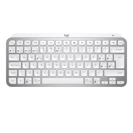 Logitech MX Keys Mini Teclado Inalámbrico Gris Pálido - Teclas Esféricas Cóncavas, Retroiluminación Inteligente, Bluetooth