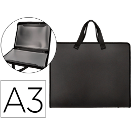 Liderpapel Carpeta Portadocumentos Polipropileno A3 Cierre Cremallera 2 Bolsillos Interiores Asa Negro Precio: 7.58999967. SKU: B1HGAPH298
