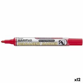 Rotulador permanente Pentel NLF50 Rojo 12 Piezas (12 Unidades)