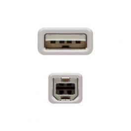 Nanocable 10.01.0102 Cable USB 2.0 para Impresora, Conectores USB A Macho a USB B Macho, 1 metro, Beige Nanocable 10.01.0102 Cable USB 2.0 para Impresora, Conectores USB A Macho a USB B Macho, 1 metro, Beige