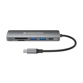 Hub USB Conceptronic 110517507201 Gris Hub USB Conceptronic 110517507201 Gris