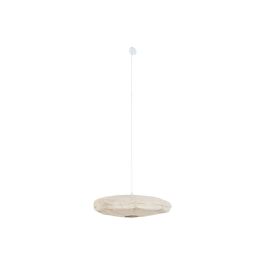 DKD Home Decor Lámpara Colgante de Techo Estilo Oriental Japaning Lino Crudo. Para 1 Bombilla E27 50W, 220V. Medidas 80x80x20 cm