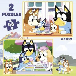 Educa Puzzles Bluey 2x48 Piezas en Maletín para Niños de 4 a 6 Años